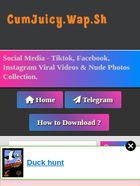 Скриншот сайта cumjuicy.wap.sh